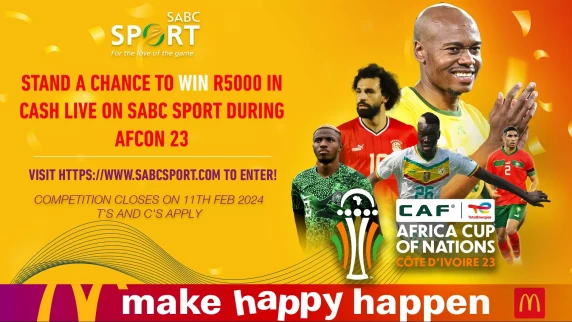 AFCON COMPETITION:  Win R5000 in cash with McDonalds