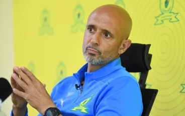 Mamelodi Sundowns coach Miguel Cardoso during the Mamelodi Sundowns press conference at Chloorkop on February 27, 2025 in Johannesburg, South Africa.