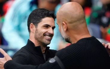 Mikel Arteta and Pep Guardiola