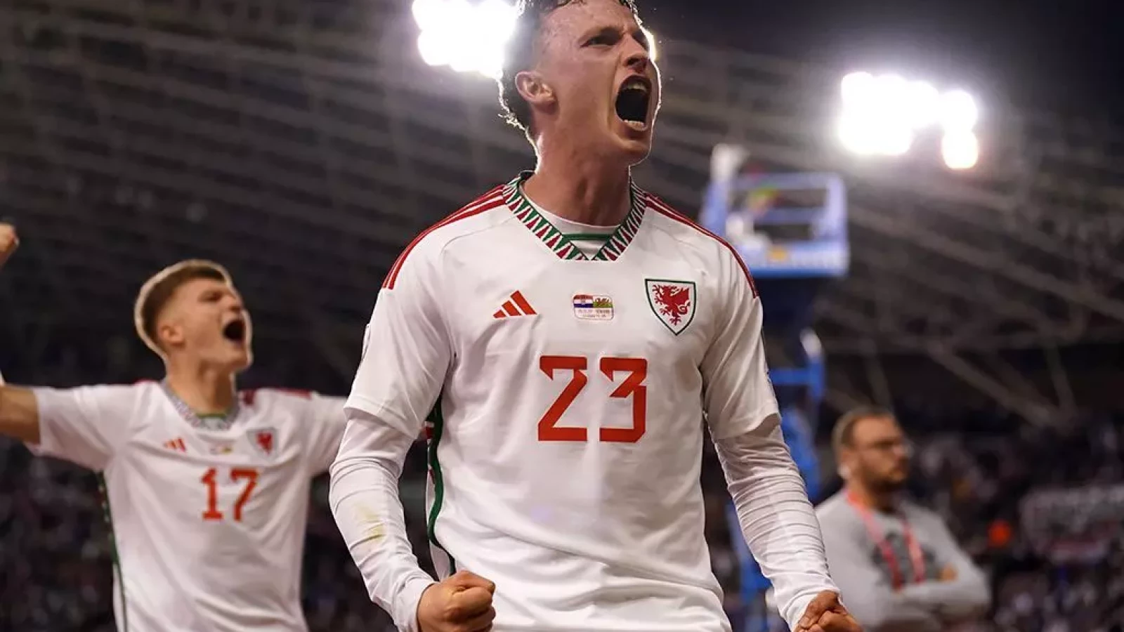 Nathan Broadhead in tears after Wales goal on debut soccer