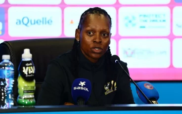 Nombuso Maud Khumalo, Head Coach, of South Africa during the Hollywoodbets COSAFA Women's Championship match between South Africa and Namibia at Nelson Mandela Bay Stadium on October 22, 2024