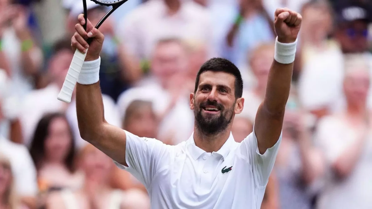 Novak Djokovic secures historic 100th win at Wimbledon