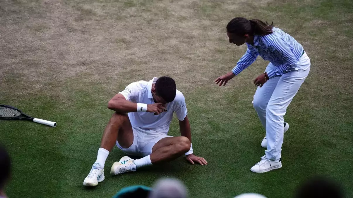Wimbledon: Novak Djokovic talks painful fall and facing Jannik Sinner