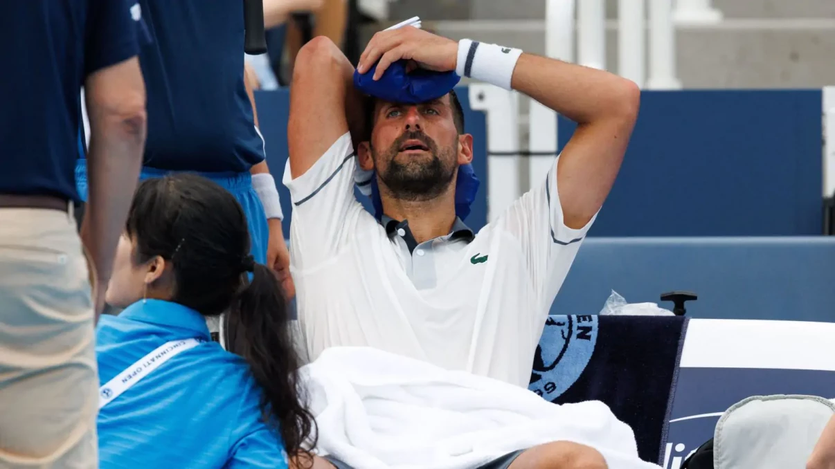 Novak Djokovic in questionable health after crashing out of Cincinnati Open Novak Djokovic in questionable health after crashing out of Cincinnati Open