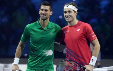 Novak Djokovic after beating Casper Ruud to earn his sixth ATP Finals crown