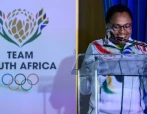 Nozipho Jafta CEO(SASCOC) during the announcement for the 1st selected South African athletes to join Team SA for Paris Olympics 2024 at Olympic House, Melrose on May 15, 2024 in Johannesburg