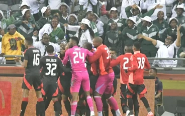 Orlando Pirates celebrate at Orlando Stadium