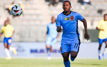 Oswin Appollis of Polokwane City during the MTN8, Quarter Final match between Mamelodi Sundowns and Polokwane City at Lucas Moripe Stadium on August 11, 2024 in Pretoria, South Africa.