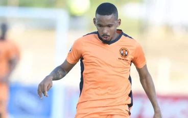 Oswin Appollis of Polokwane City during the DStv Premiership match between Polokwane City and Sekhukhune United at Old Peter Mokaba Stadium on May 11, 2024 in Polokwane, South Africa.