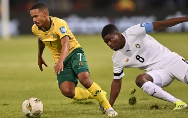 Oswin Appollis during Bafana Bafana's win over Zimbabwe