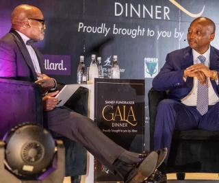 CAF president Patrice Motsepe at the 2025 SANEF Annual Fundraiser Gala Dinner in Johannesburg