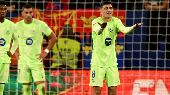 Barcelona's one hundred percent league record ended with shock Osasuna loss