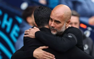 Pep Guardiola and Mikel Arteta