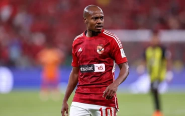 Percy Tau of Al Ahly during the FIFA Club World Cup Saudi Arabia 2023 second round match between Al Ahly FC and Al-Ittihad at King Abdullah Sports City, host stadium of FIFA club World Cup Sa