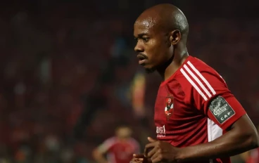 Percy Tau of Al Ahly during the CAF Champions League Final Second Leg match between Al Ahly and Esperance Sportive Tunis at Cairo International Stadium on May 25, 2024 in Cairo, Egypt.