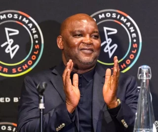 Pitso Mosimane during the Pitso Mosimane Soccer Schools media launch at The Maslow Hotel Sandton on June 17, 2023 in Johannesburg, South Africa.