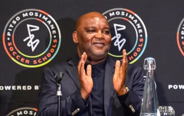 Pitso Mosimane during the Pitso Mosimane Soccer Schools media launch at The Maslow Hotel Sandton on June 17, 2023 in Johannesburg, South Africa.