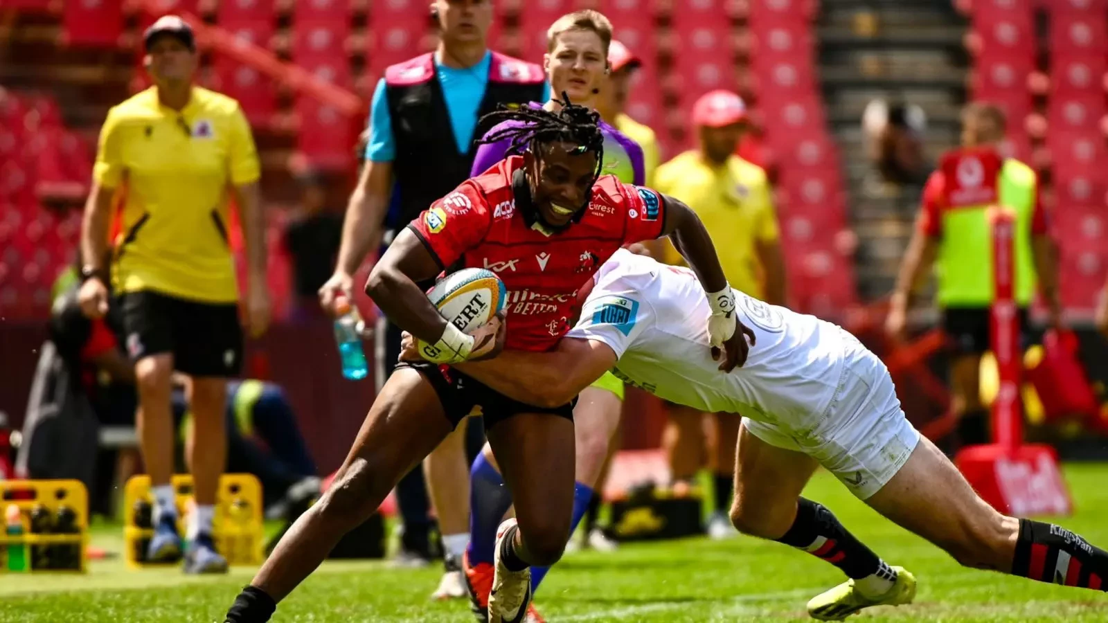 Rabz Maxwane hat-trick powers Lions to big URC win over Edinburgh | rugby