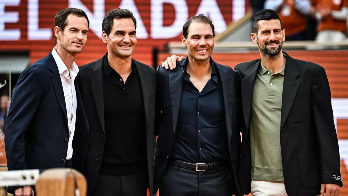Rafael Nadal gets emotional French Open farewell as Big 4 reunite