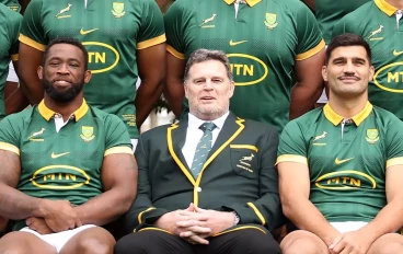 Rassie Erasmus, Head Coach of South Africa poses for the official team photograph during the South Africa media activity, ahead of the Autumn Nations Series 2024 match against England during