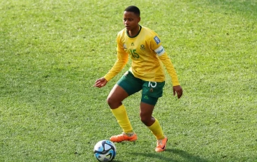 Refiloe Jane of South Africa in action during the FIFA Women's World Cup Australia & New Zealand 2023 Group G match between Argentina and South Africa at Dunedin Stadium on July 28, 2023 in D