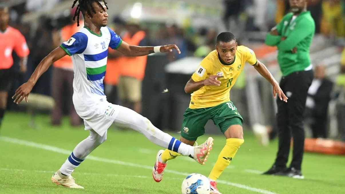 Hugo Broos shares advice with Mofokeng as European clubs circle