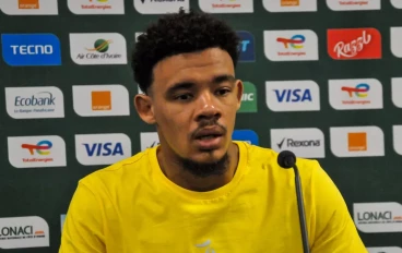 Ronwen Hayden Williams of South Africa during the Nigeria and South Africa press conference ahead of their Semi Final match at Stade de la Paix on February 06, 2024 in Bouake, Ivory Coast.