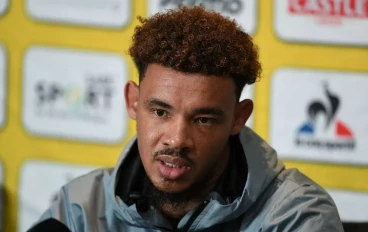 Ronwen Williams during the South African national men's soccer team training session and press conference at Peter Mokaba Stadium on March 20, 2025 in Polokwane, South Africa.