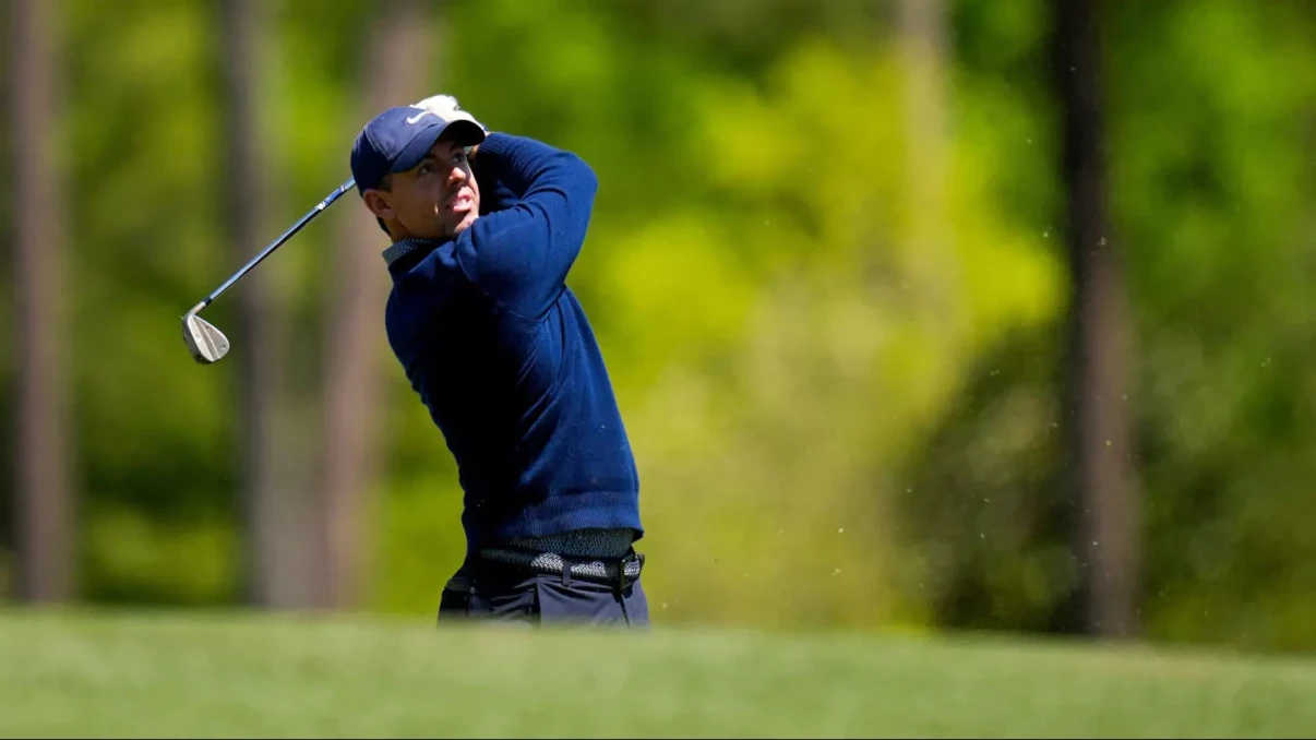 Defending champion Rory McIlroy tied with Sam Burns for the lead at the Masters Defending champion Rory McIlroy tied with Sam Burns for the lead at the Masters