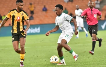 AmaZulu midfielder Rowan Human and Kaizer Chiefs defender Inacio Miguel