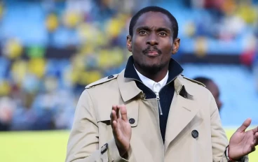 Mamelodi Sundowns coach Rulani Mokwena during the CAF Champions League match between Mamelodi Sundowns and Wydad Athletic Club at Loftus Stadium on May 20, 2023 in Pretoria, South Africa.