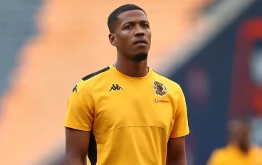 Rushwin Dortley of Kaizer Chiefs doing pitch inspection during the Betway Premiership match between Kaizer Chiefs and AmaZulu FC at FNB Stadium on February 04, 2025 in Johannesburg, South Afr