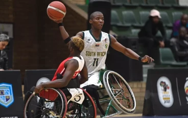 SA Men's U23 Wheelchair Basketball side in action