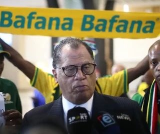 SAFA President Danny Jordaan at OR Tambo Int.