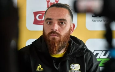 Sage Stephens of Bafana Bafana during the South Africa men's national soccer team training session and press conference at Dobsonville Stadium on November 11, 2024 in Johannesburg, South Afri