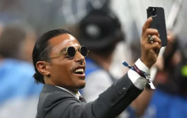 Nusret Goekce, nicknamed Salt Bae looks on after the FIFA World Cup Qatar 2022 Final match between Argentina and France at Lusail Stadium on December 18, 2022 in Lusail City, Qatar.