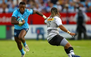 Sbu Nkosi of the Vodacom Blue Bulls during the United Rugby Championship match between Vodacom Bulls and DHL Stormers at Loftus Versfeld on February 18, 2023 in Pretoria, South Africa.