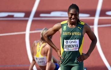 Caster Semenya of Team South Africa reacts following the Women's 5000m qualification on day six of the World Athletics Championships Oregon22 at Hayward Field on July 20, 2022 in Eugene, Oreg