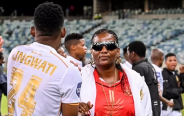 Shawn Mkhize, owner of Royal AM during the DStv Premiership match between AmaZulu FC and Royal AM at Moses Mabhida Stadium on February 25, 2023 in Durban, South Africa.