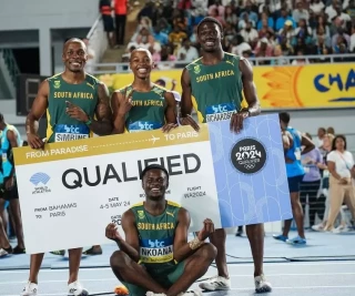 SA 100m record holder Akani Simbine and promising athletes Bradley Nkoana, Bayanda Walaza, and Benjamin Richardson recently led the team to victory at the World Relay Championships in the Bah
