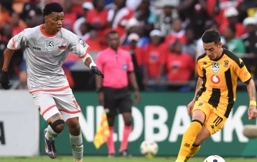 Chippa United midfielder Sinoxolo Kwayiba and Kaizer Chiefs' Gaston Sirino