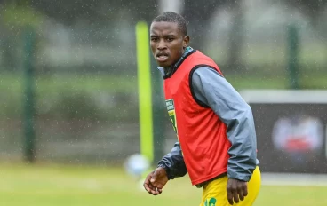 Siyanda Mthanti during the Golden Arrows media open day at People's Park on October 31, 2023 in Durban, South Africa.