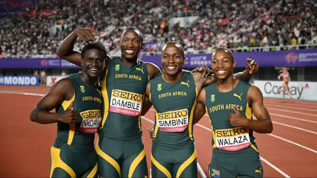 South African men's relay teams shine with double gold in Guangzhou