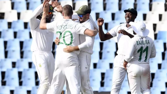 Anrich Nortje takes five as Proteas hold slight edge over West Indies in first Test