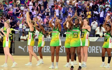 Players after the Netball Quad Series, 3rd/4th play-off match between England and South Africa at Cape Town International Convention Centre on January 25, 2023 in Cape Town, South Africa