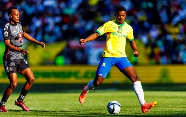 Teboho Mokoena of Mamelodi Sundowns during the Nedbank Cup, final match between Mamelodi Sundowns and Orlando Pirates at Mbombela Stadium on June 01, 2024 in Nelspruit, South Africa.