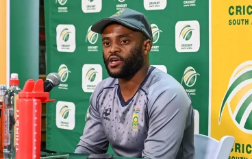 Temba Bavuma, captain of South Africa at the press conference during day 3 of the 1st Test match between South Africa and Sri Lanka at Hollywoodbets Kingsmead Stadium on November 29, 2024 in