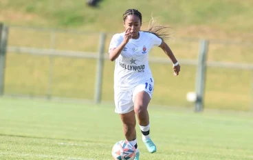 Thalea Smidt of University of Pretoria during the Hollywoodbets Super League match between University of Pretoria and TUT FC at Tuks Stadium on August 23, 2023 in Pretoria, South Africa.