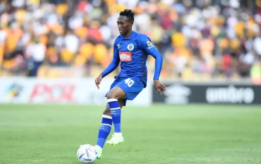Thapelo Maseko during the DStv Premiership match between SuperSport United and Kaizer Chiefs at Royal Bafokeng Stadium on May 13, 2023 in Rustenburg, South Africa.