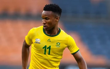 Themba Zwane during the international friendly match between South Africa and Eswatini at FNB Stadium on October 13, 2023 in Johannesburg, South Africa.